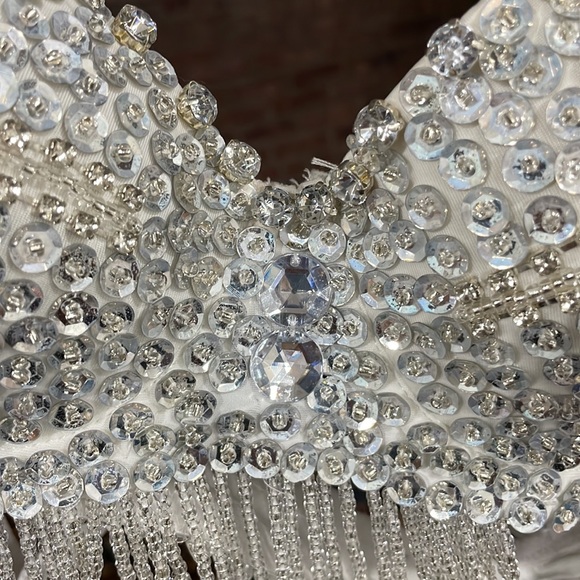 Vintage Belly Dance Top Bra Sequin Beads Clubwear Stage Costumes for Halloween - Picture 6 of 14